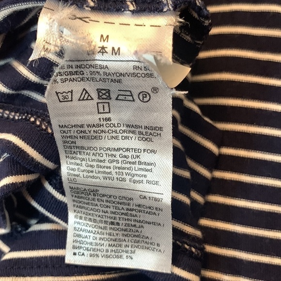 GAP Navy and White Striped Maxi Dress with Open Back - Picture 13 of 13